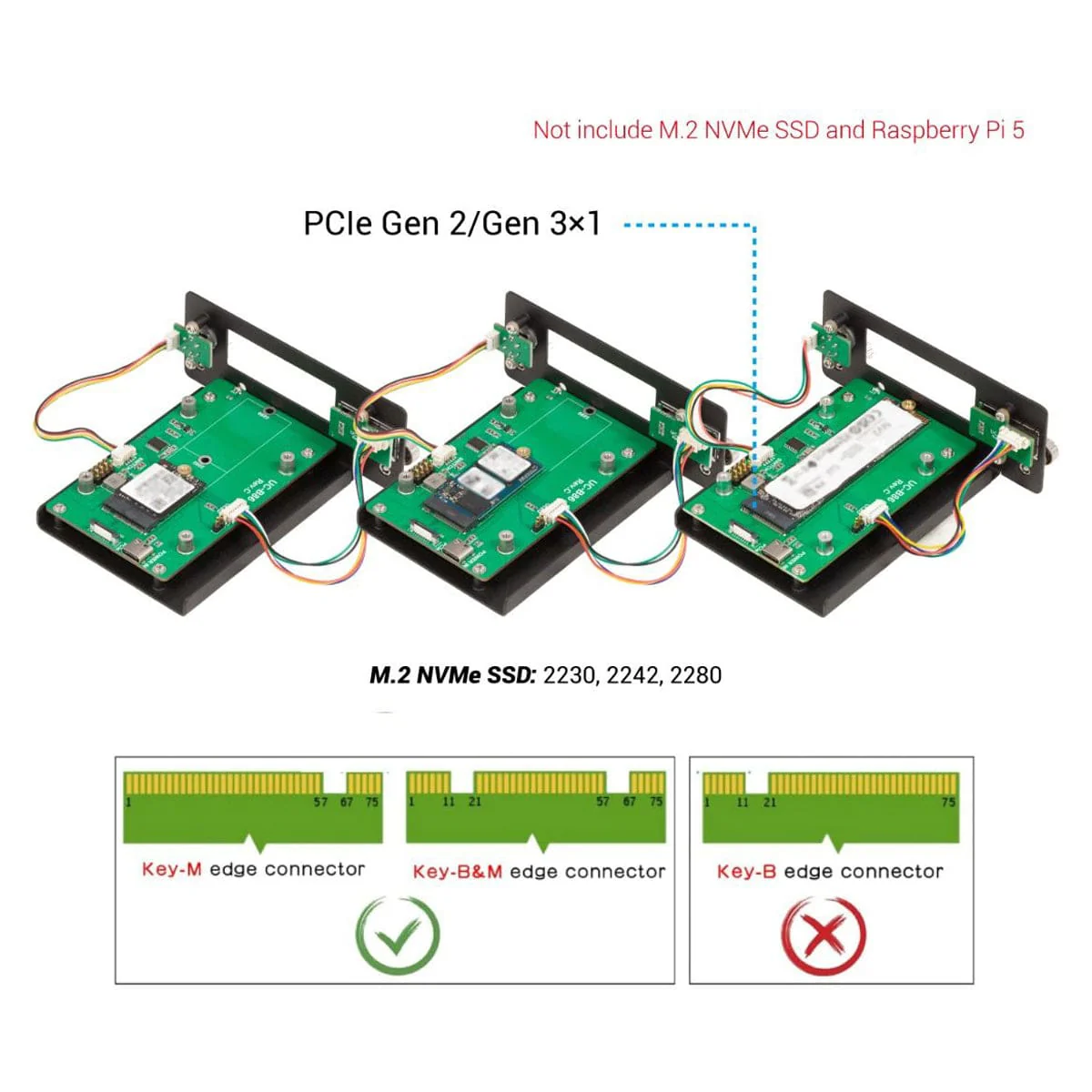 Uctronics Rack Pro for Pi 5 - 19" 1U Rack Mount with 4x M.2 Bases and LCDs - Image 4