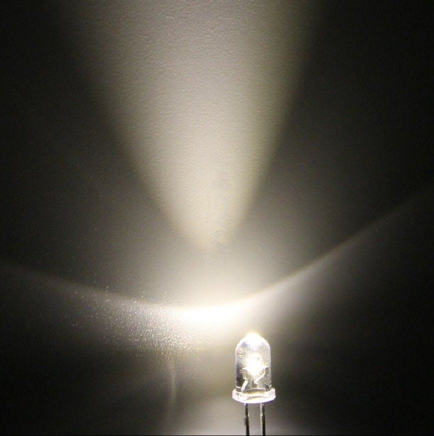 Ultra Bright LED 5mm - Warm White (10 Pack)