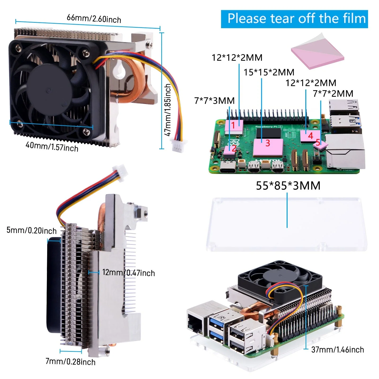 Ultra-thin ICE Tower Cooler for Raspberry Pi 5 - Image 7