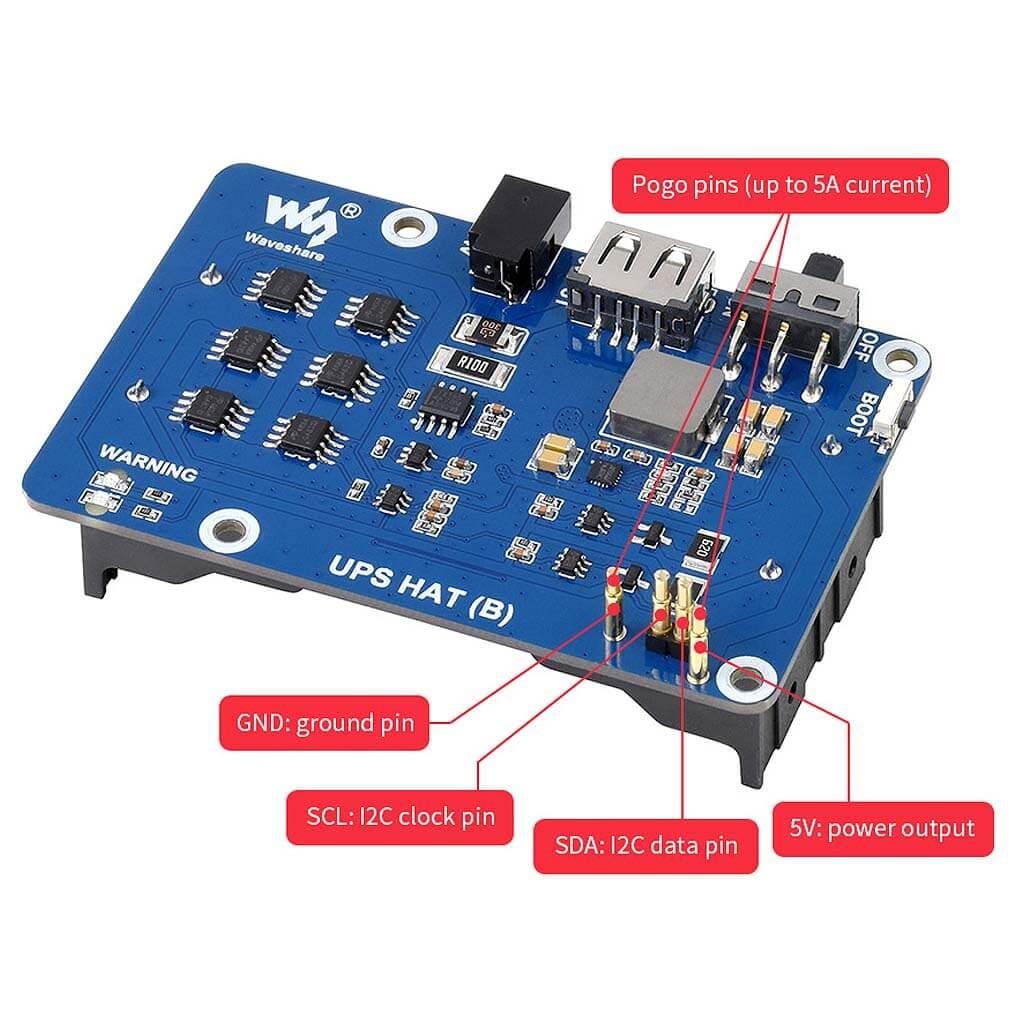 Uninterruptible Power Supply UPS HAT (B) for Raspberry Pi - Image 5