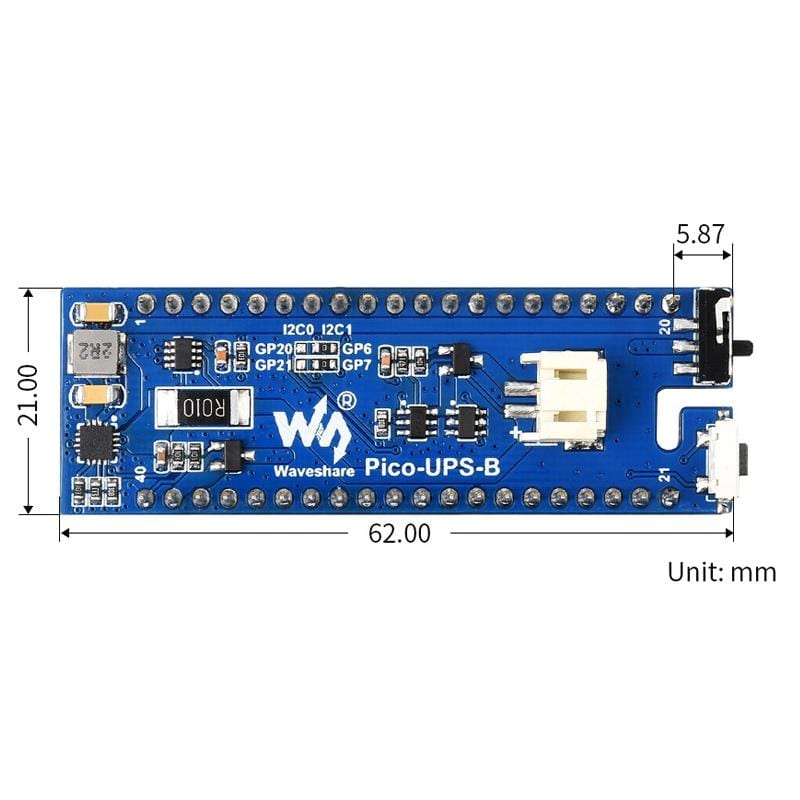 UPS Module for Raspberry Pi Pico with 600mAh LiPo Battery - Image 7