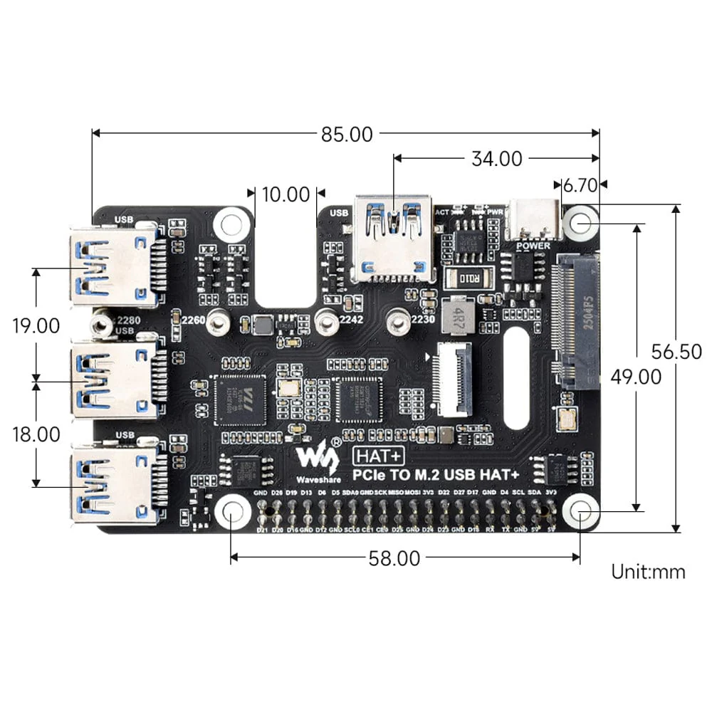 USB 3.2 Gen1 and M.2 HAT+ for Raspberry Pi 5 - Image 10