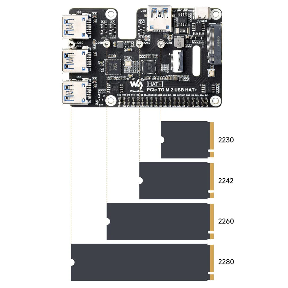 USB 3.2 Gen1 and M.2 HAT+ for Raspberry Pi 5 - Image 7