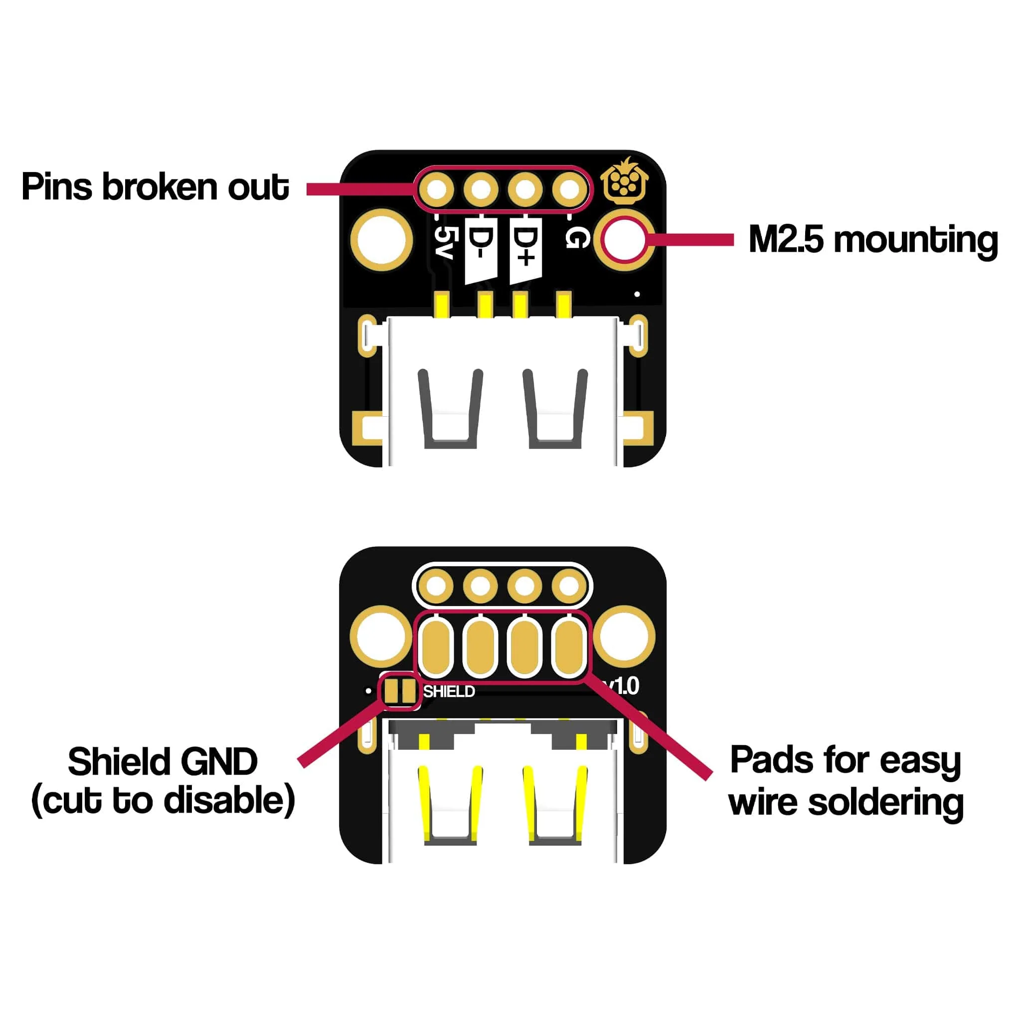 USB-A Breakout - Horizontal - Image 5