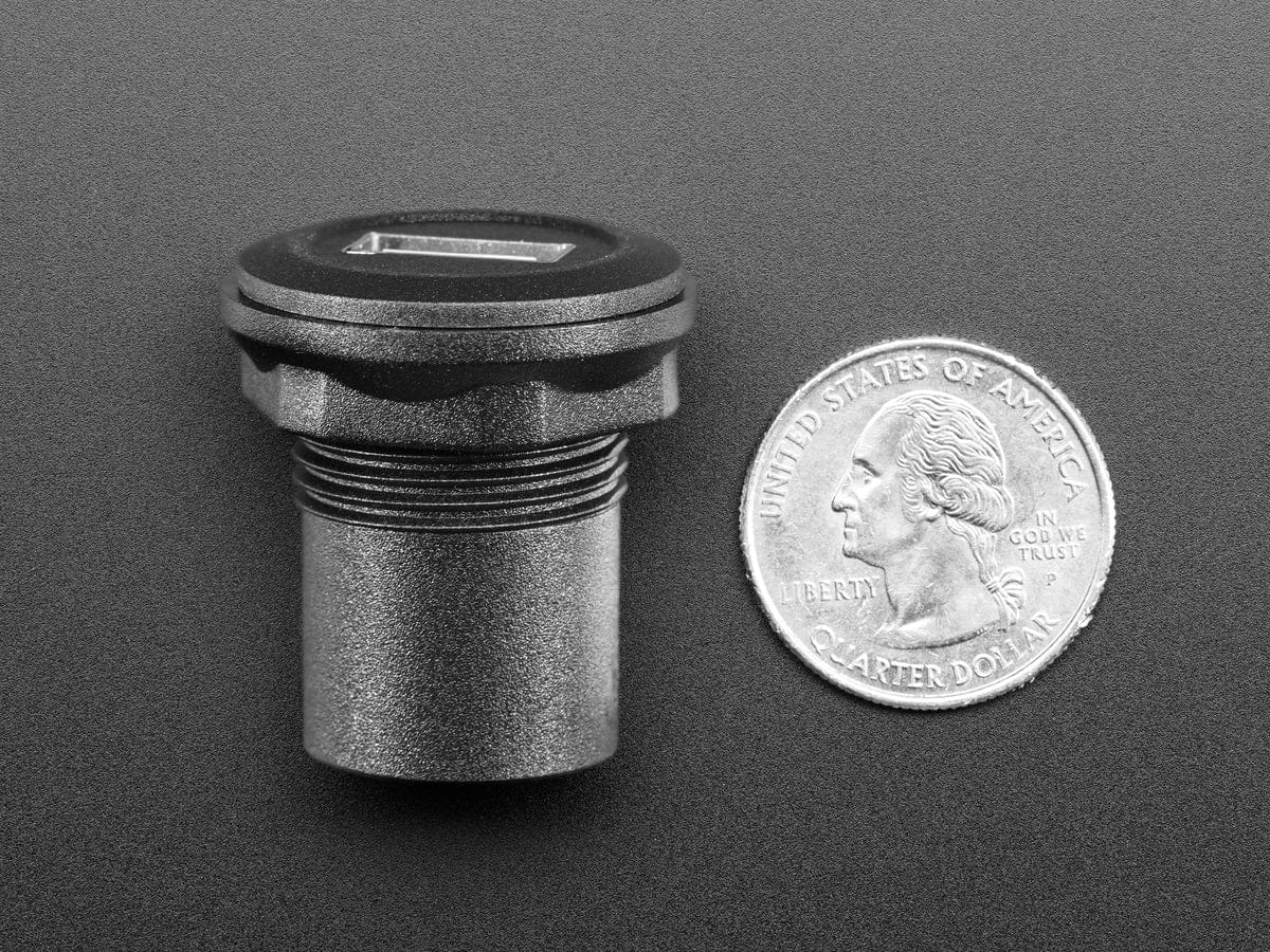 USB-A Jack to Micro-USB Jack Round Panel Mount Adapter - Image 4
