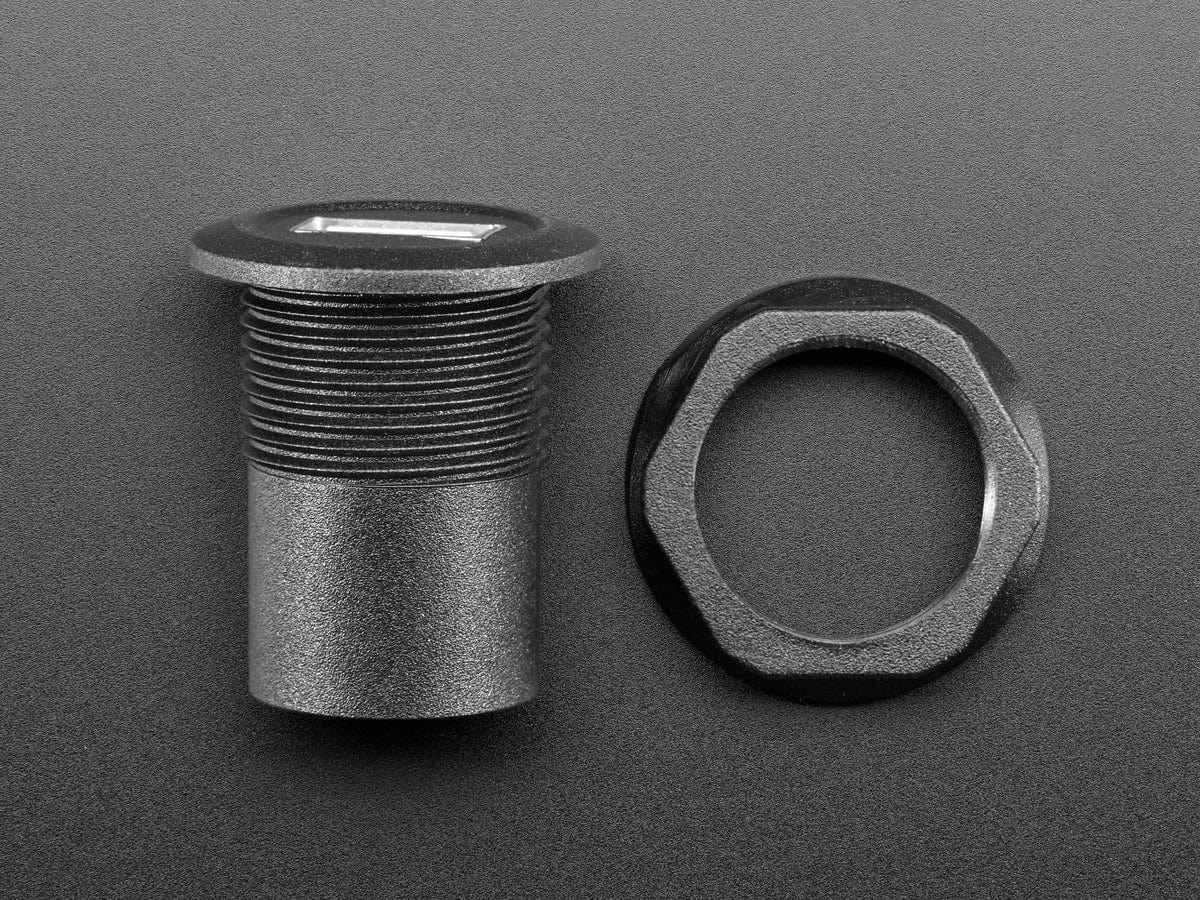 USB-A Jack to Micro-USB Jack Round Panel Mount Adapter - Image 5