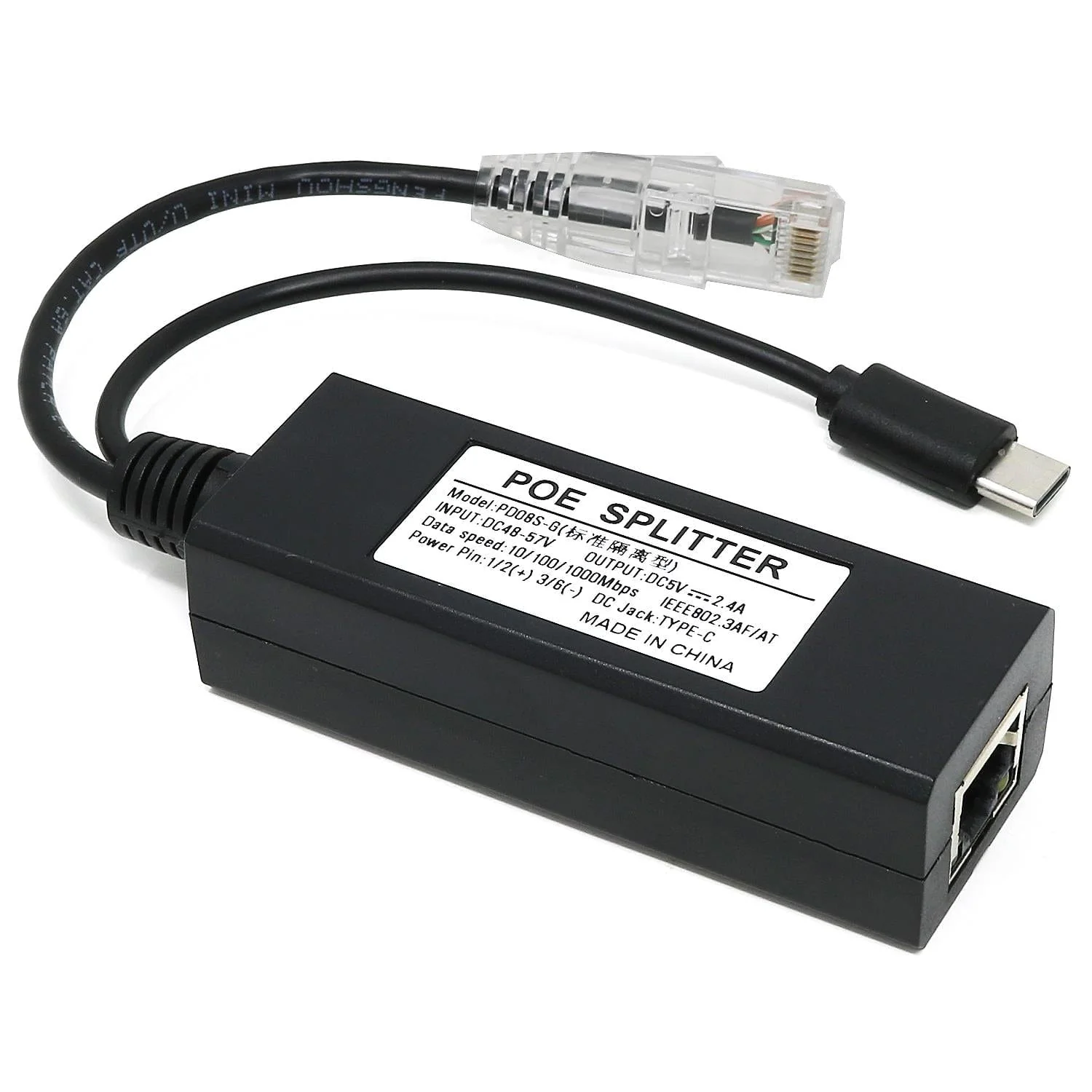 USB-C Gigabit PoE Splitter (5V 2.4A) - Image 3