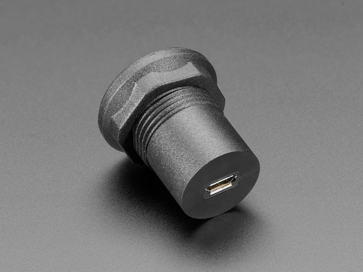 USB C Jack to Micro USB Jack Round Panel Mount Adapter - Image 2