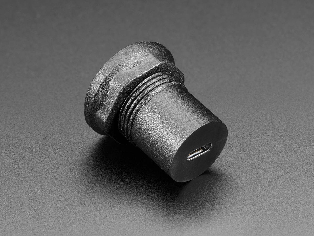 USB C Jack to USB C Jack Round Panel Mount Adapter - Image 2