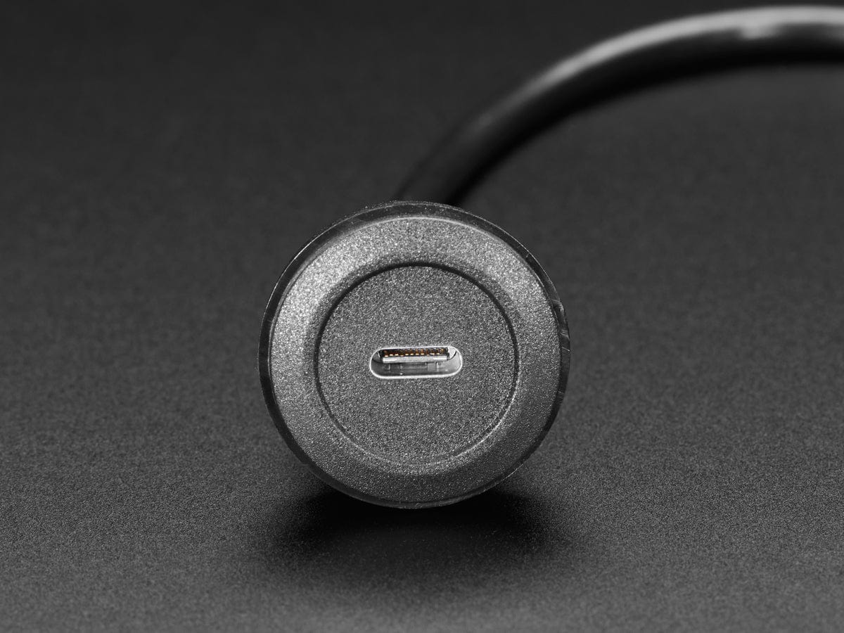 USB-C Round Panel Mount Extension Cable - 30cm - Image 2
