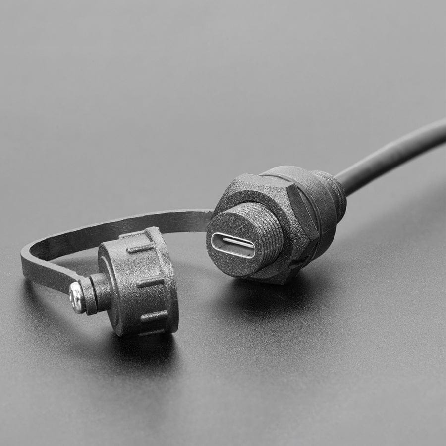 USB C Small Round Panel Mount Extension Cable - Image 4