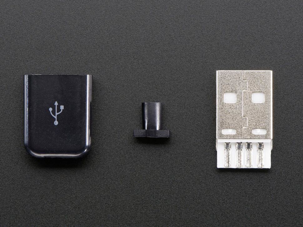 USB DIY Slim Connector Shell - A-M Plug - Image 2
