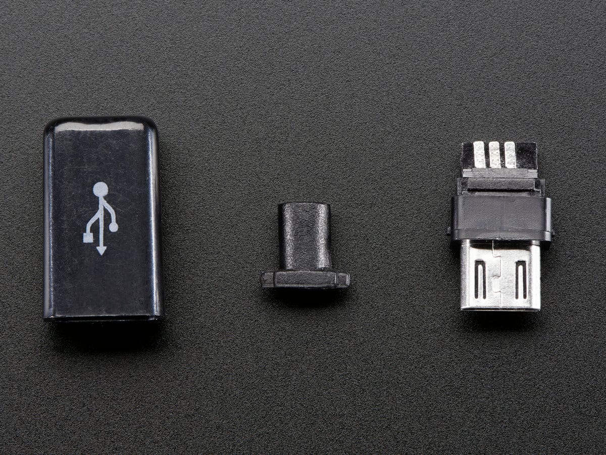 USB DIY Slim Connector Shell - MicroB Plug - Image 2