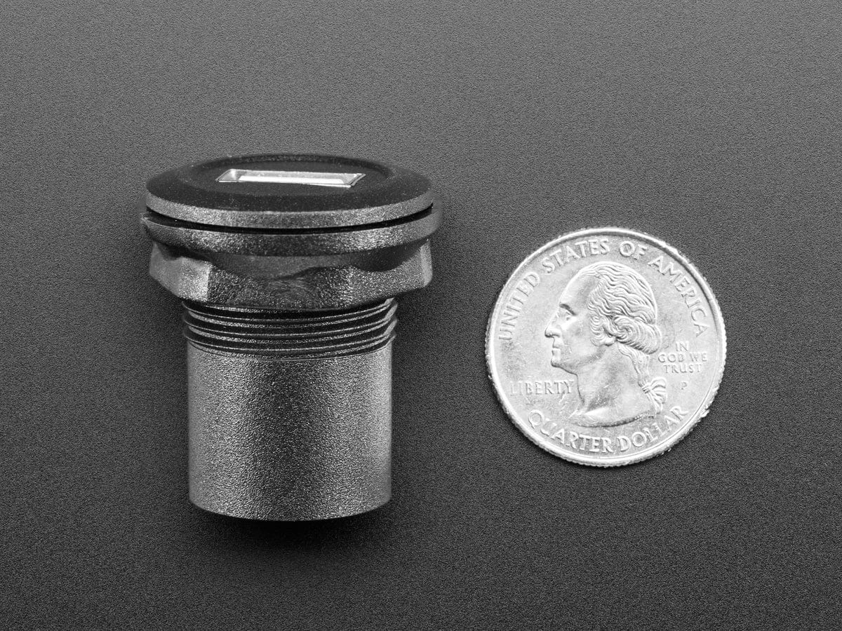 USB Mini B Jack to USB A Jack Round Panel Mount Adapter - Image 5