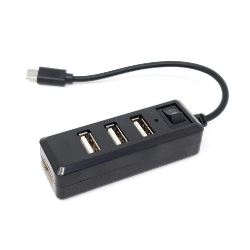 USB Mini Hub with Power Switch - OTG Micro-USB - Image 2