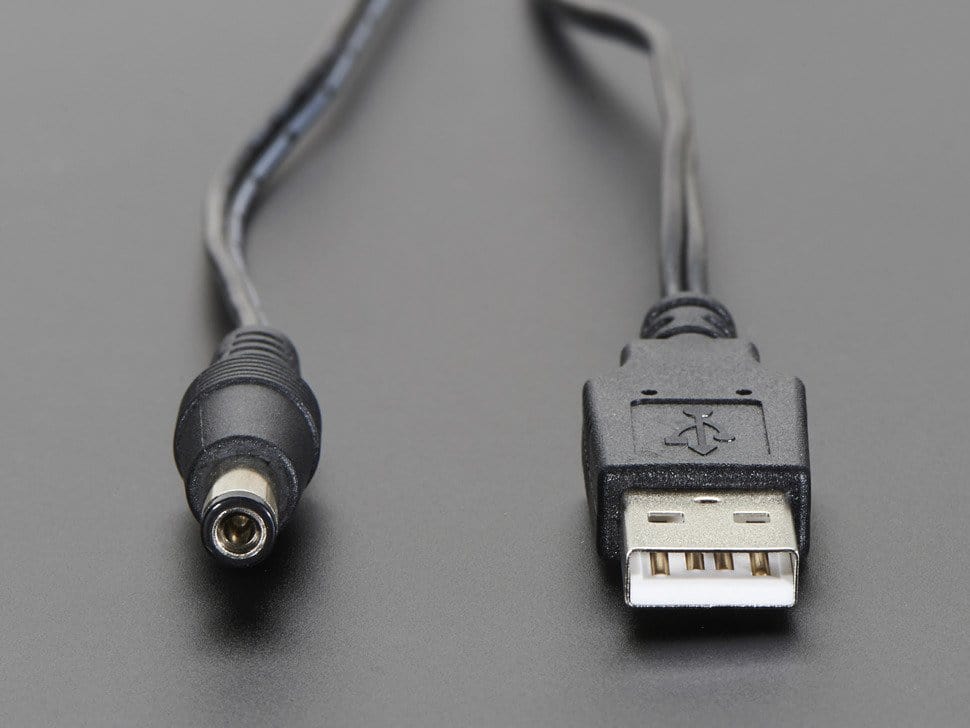 USB to 2.1mm Male Barrel Jack Cable (22AWG & 1 meter) - Image 3