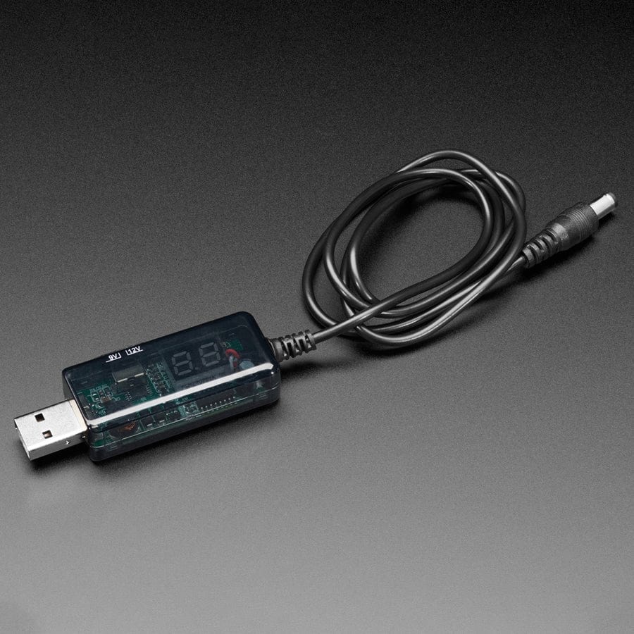 USB to 5.5mm/2.1mm DC Booster Cable - 9V or 12V Output - Image 3