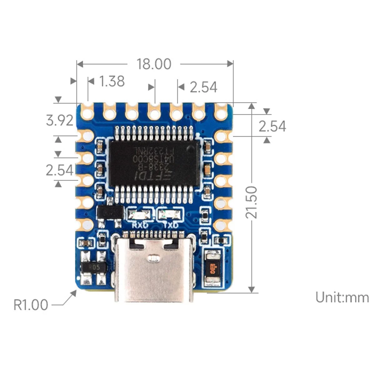 USB To UART (TTL) Mini Communication Module (With a Pre-Soldered Header) - Image 6