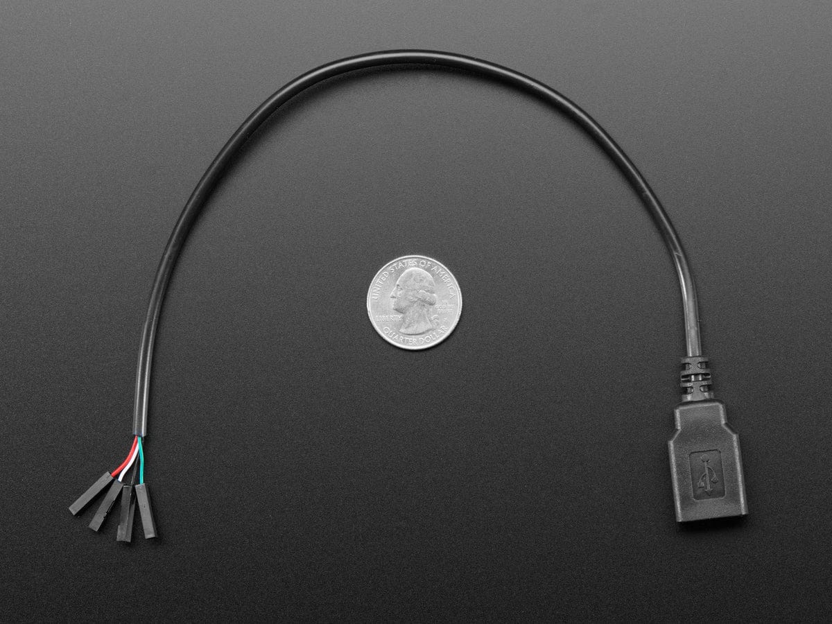 USB Type A Jack Breakout Cable with Premium Female Jumpers (30cm long) - Image 4