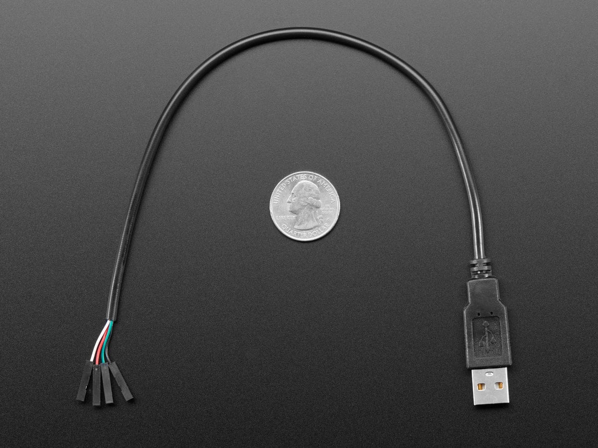 USB Type A Plug Breakout Cable with Premium Female Jumpers (30cm long) - Image 3
