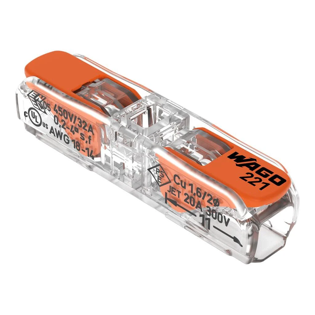 WAGO 221-2411 32A Inline Lever Connectors - Pack of 3 - Image 2