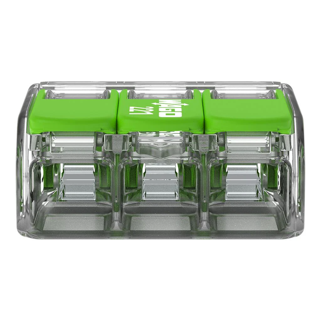 WAGO Green 221-423 32A 3-Way Lever Connectors - Pack of 3 - Image 6
