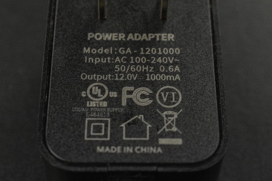 Wall Adapter Power Supply 12VDC 1A (American Standard) [discontinued] - Image 3