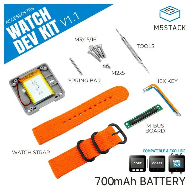 Watch Development Kit with Orange Strap (Excluding Core) v1.1 - Image 2