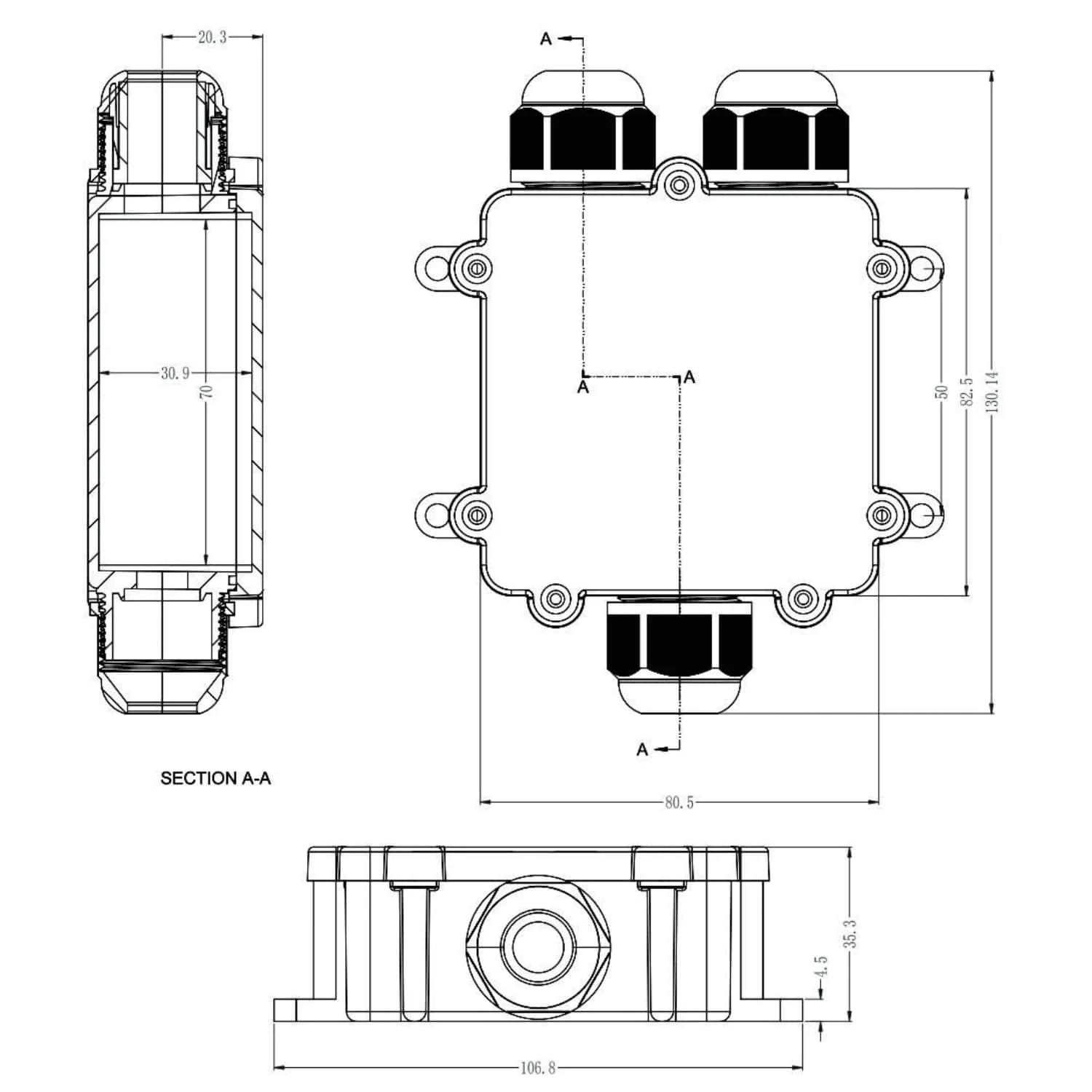 Waterproof Junction Box Kit for S2100 Data Logger - Image 8