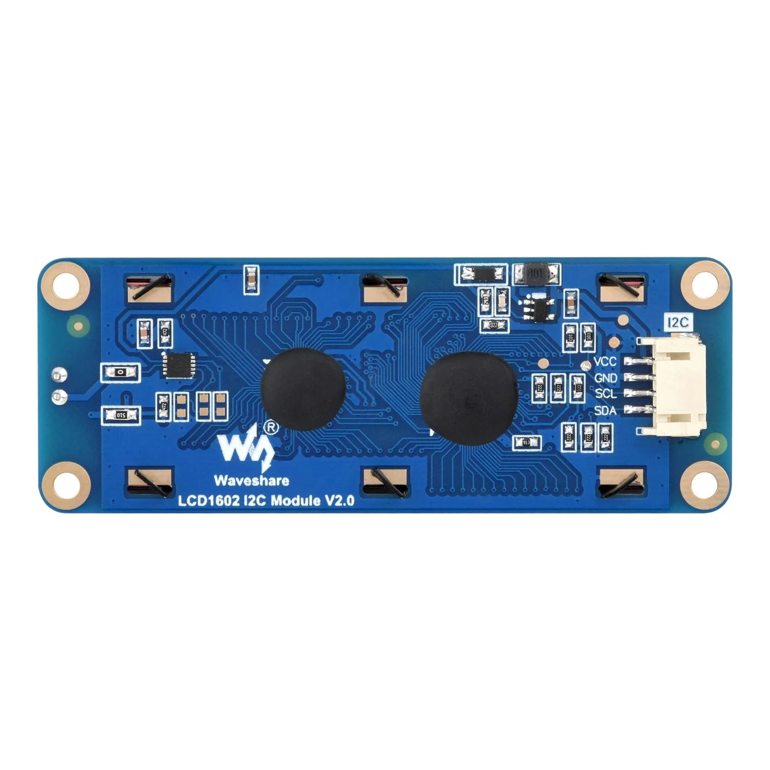 Waveshare Blue 16x2 I2C LCD Module - 3.3V/5V with Backlight Control - Image 2