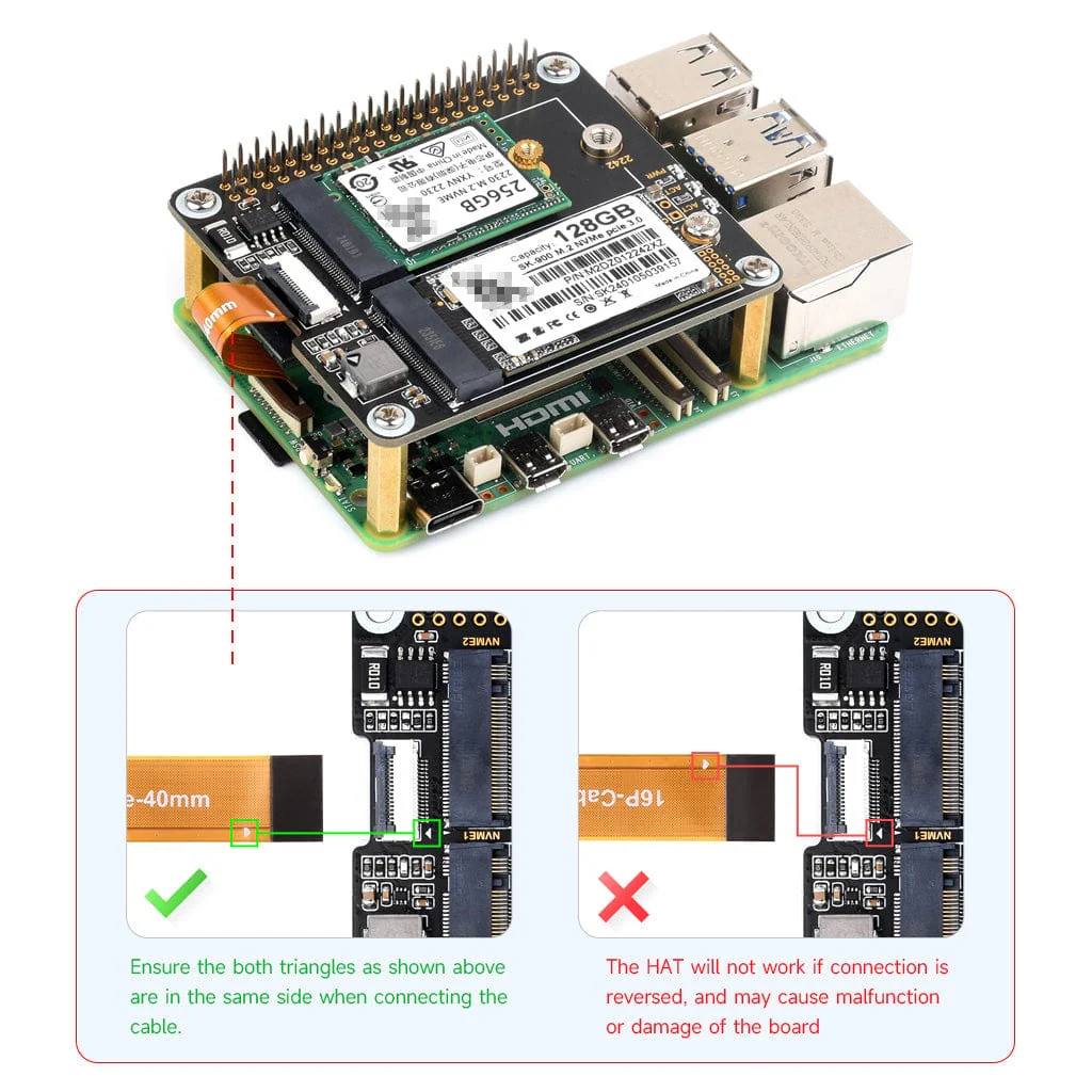 Waveshare Dual-Channel M.2 HAT+ for Raspberry Pi 5 - Image 10