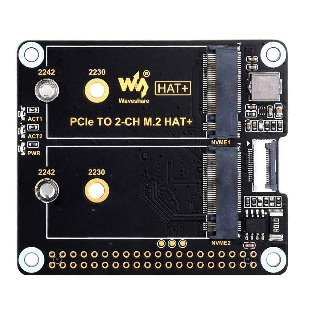 Waveshare Dual-Channel M.2 HAT+ for Raspberry Pi 5 - Image 4