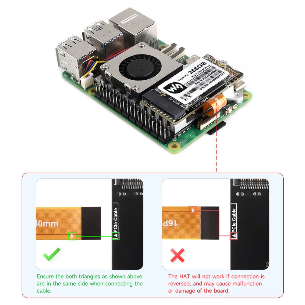 Waveshare M.2 Adapter with Active Cooler for Raspberry Pi 5 - Image 13