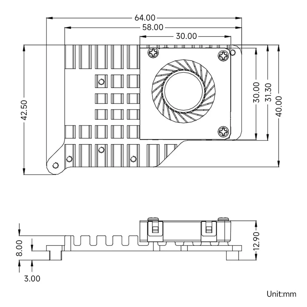 Waveshare M.2 Adapter with Active Cooler for Raspberry Pi 5 - Image 14