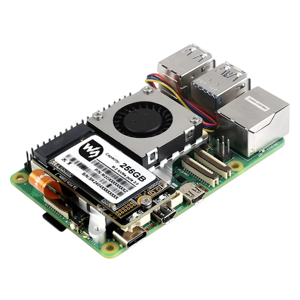 Waveshare M.2 Adapter with Active Cooler for Raspberry Pi 5 - Image 2