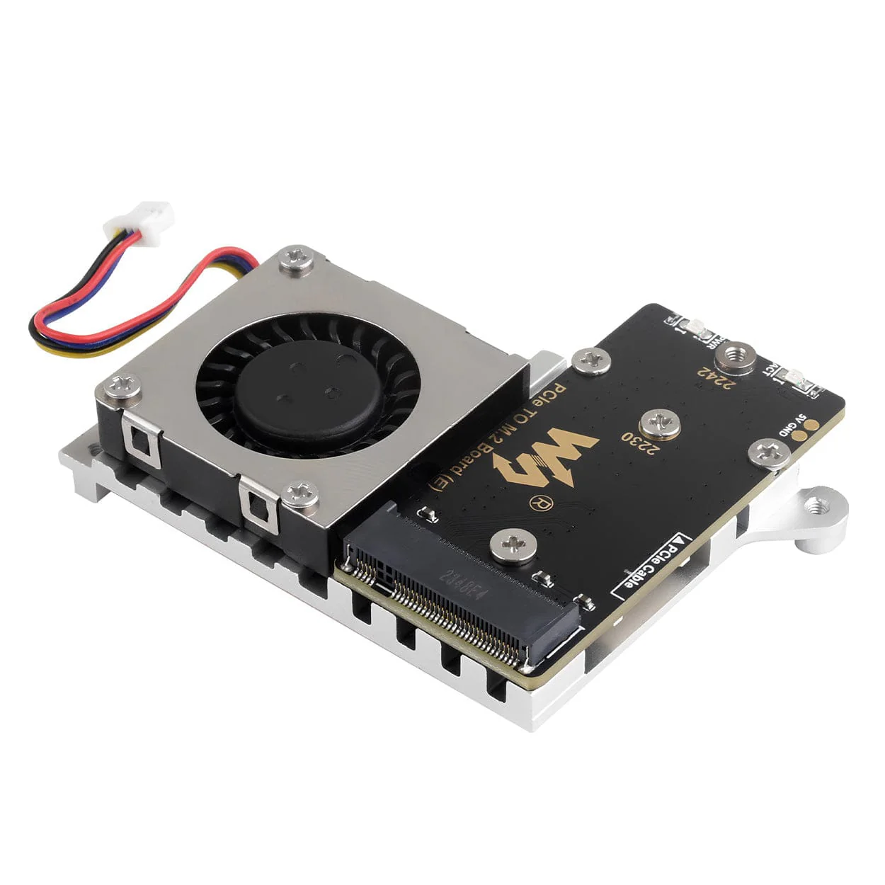 Waveshare M.2 Adapter with Active Cooler for Raspberry Pi 5 - Image 3