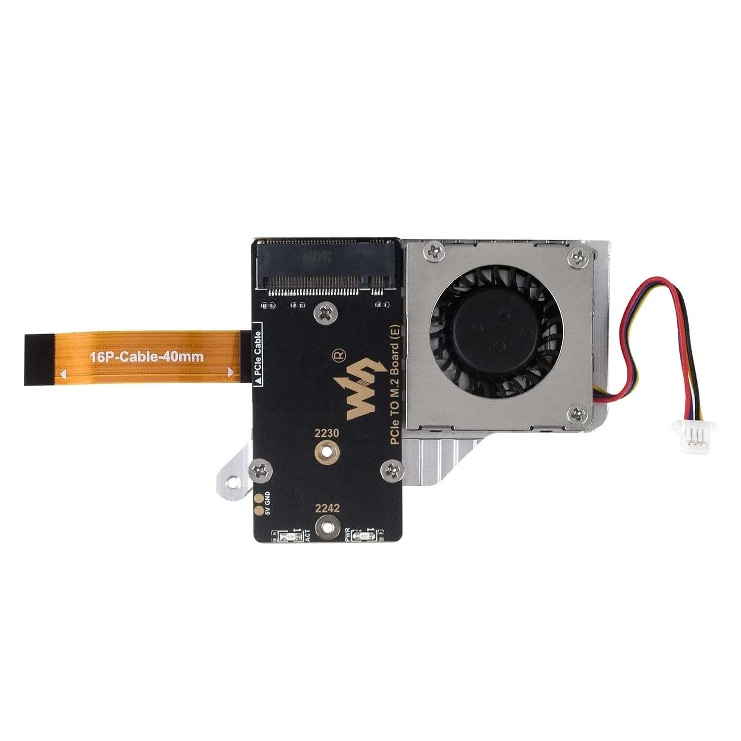 Waveshare M.2 Adapter with Active Cooler for Raspberry Pi 5 - Image 5