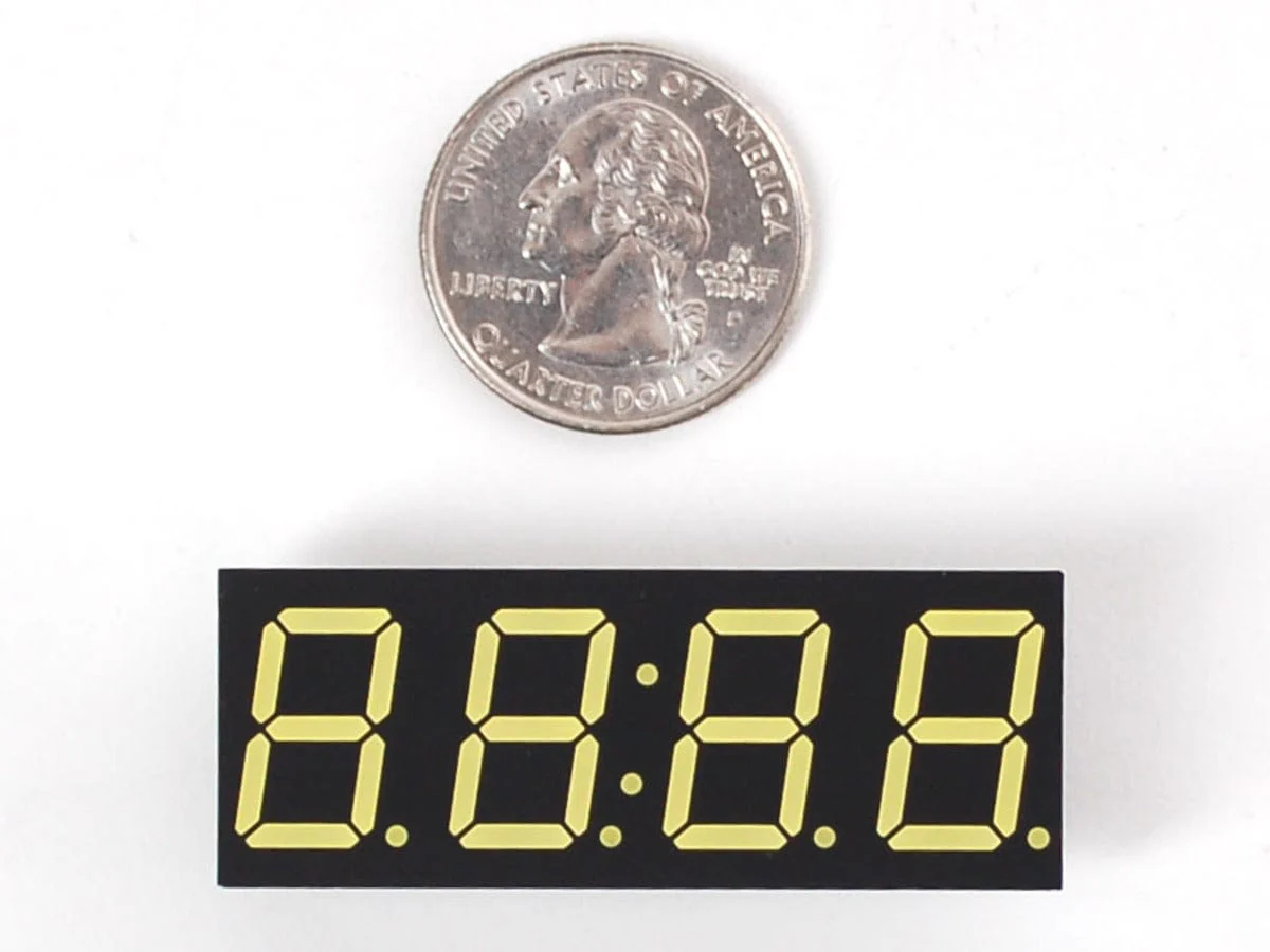 White 7-segment clock display - 0.56" digit height - Image 2