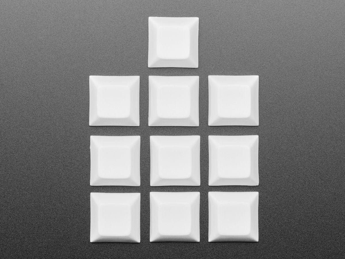White DSA Keycaps for MX Compatible Switches - 10 pack - Image 3