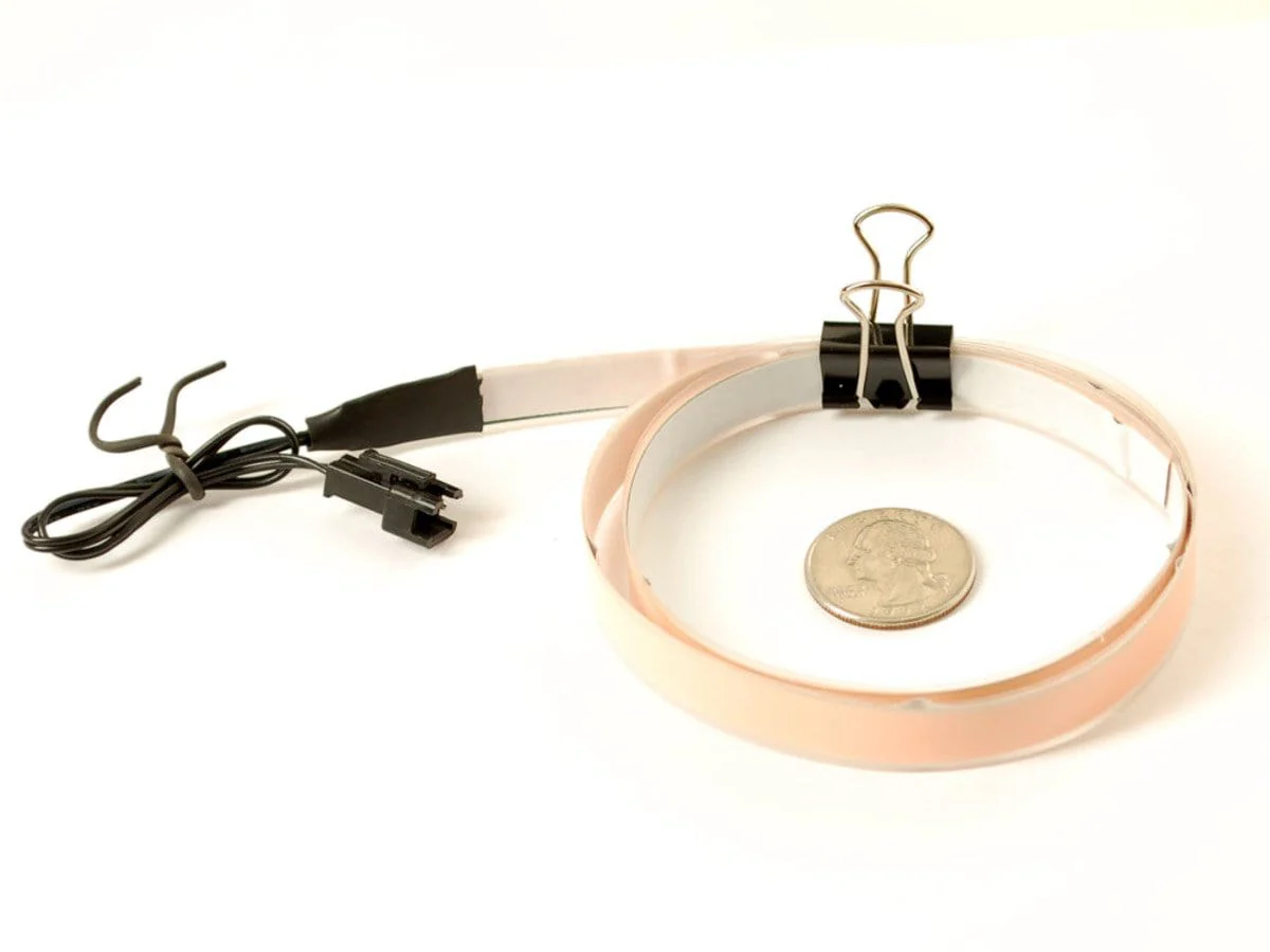 White Electroluminescent (EL) Tape Strip -100cm w/two connectors - Image 2