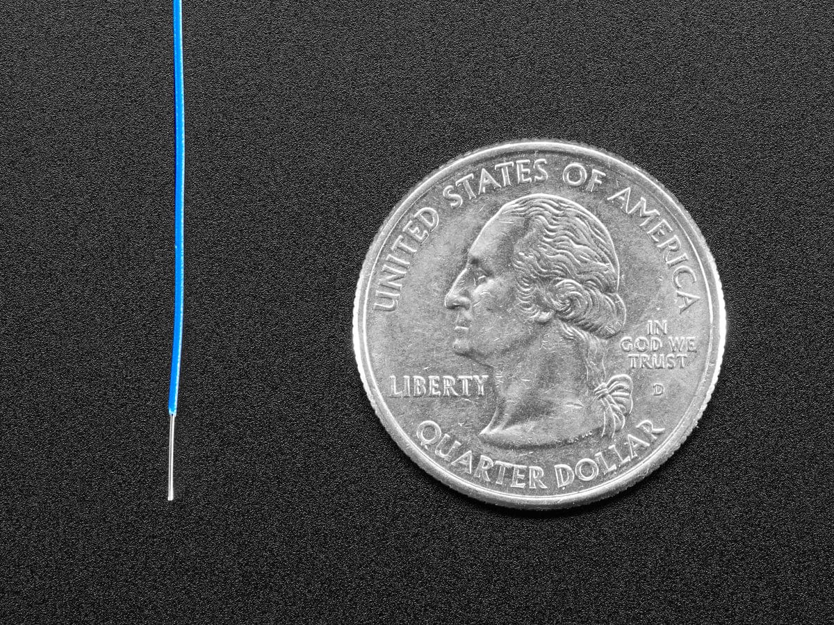 "Wire Wrap" Thin Prototyping & Repair Wire - 200m 30AWG Blue - Image 2