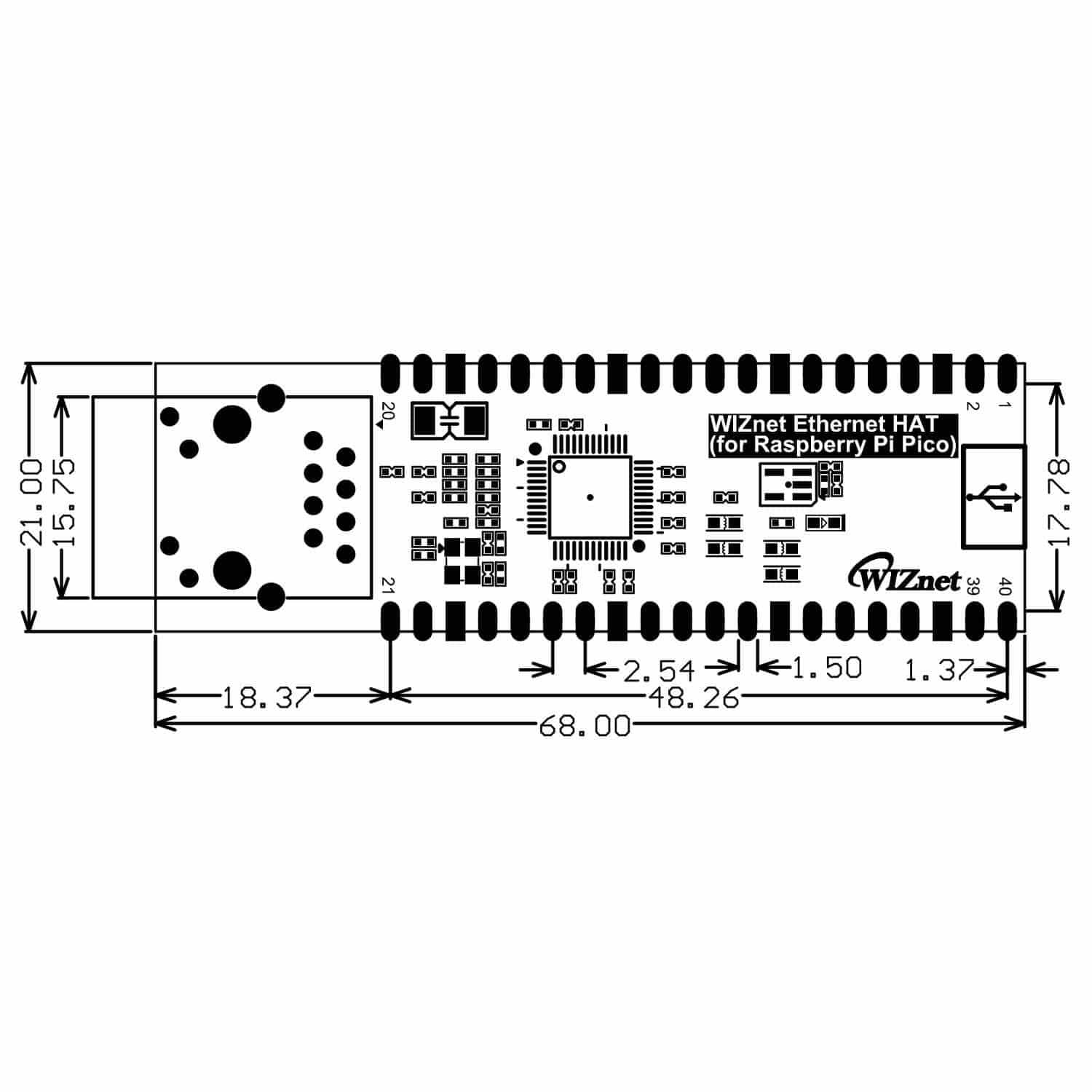 WIZnet Ethernet HAT for Pico - Image 5