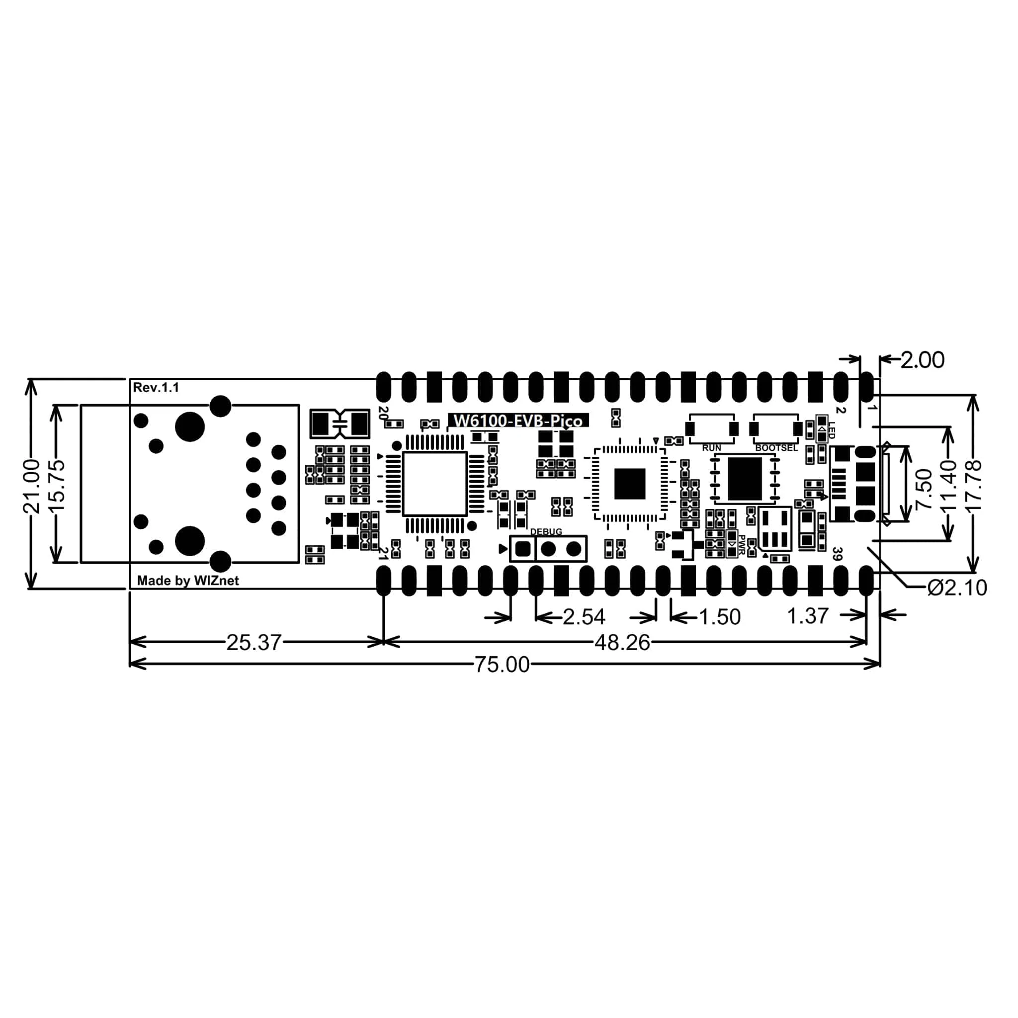 WIZnet W6100-EVB-Pico [Discontinued] - Image 2