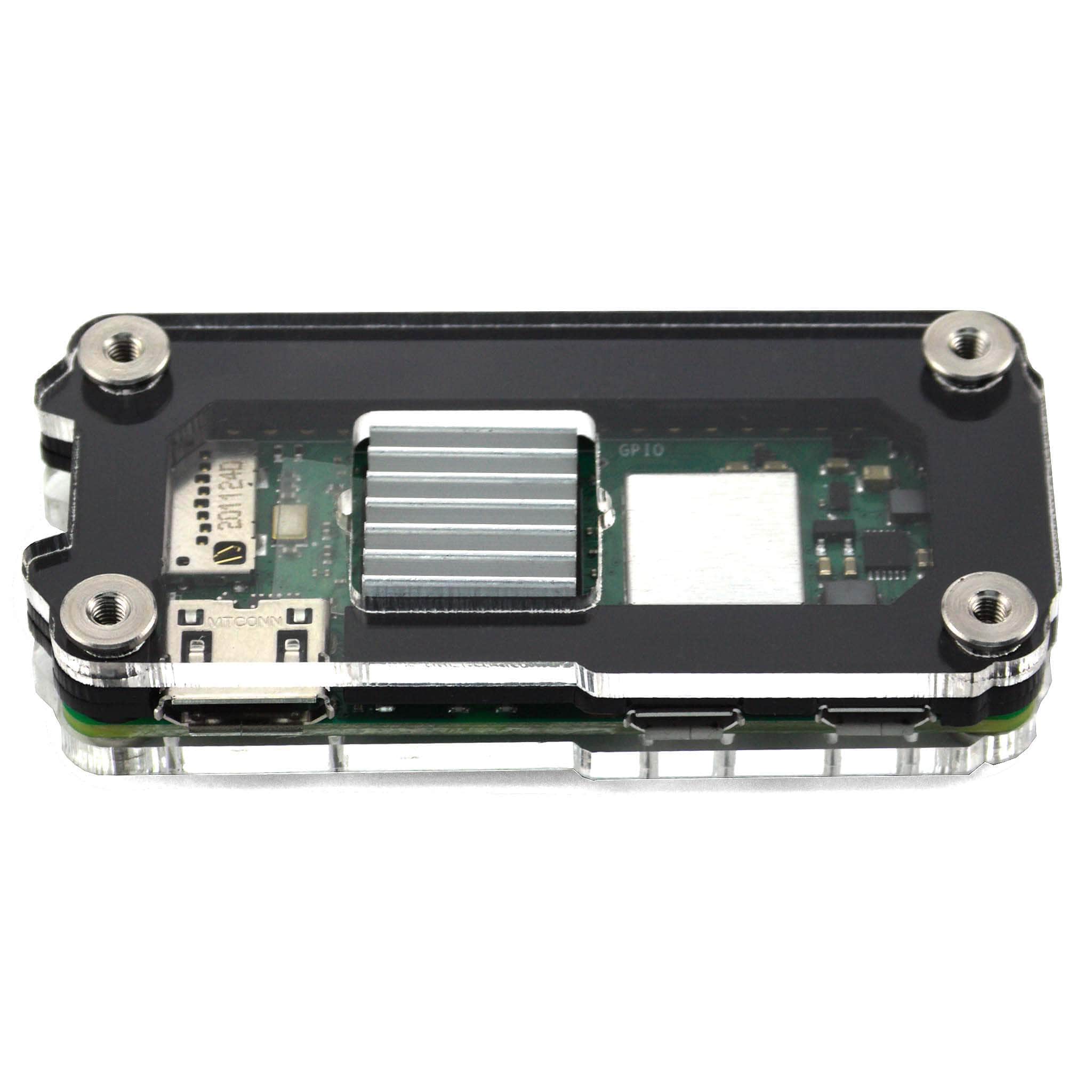Zebra Zero Heatsink Raspberry Pi Zero 2 Case - Black Ice - Image 3
