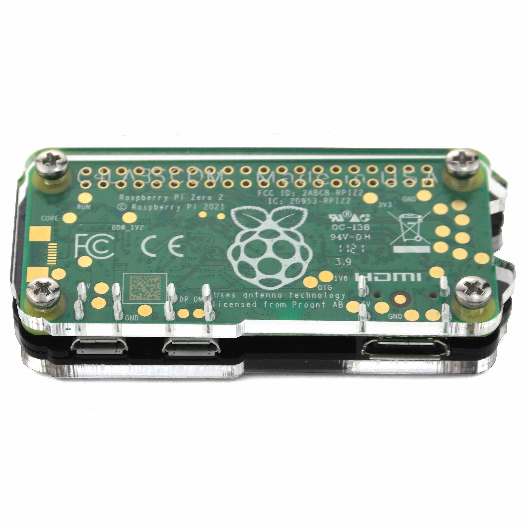 Zebra Zero Heatsink Raspberry Pi Zero 2 Case - Black Ice - Image 4