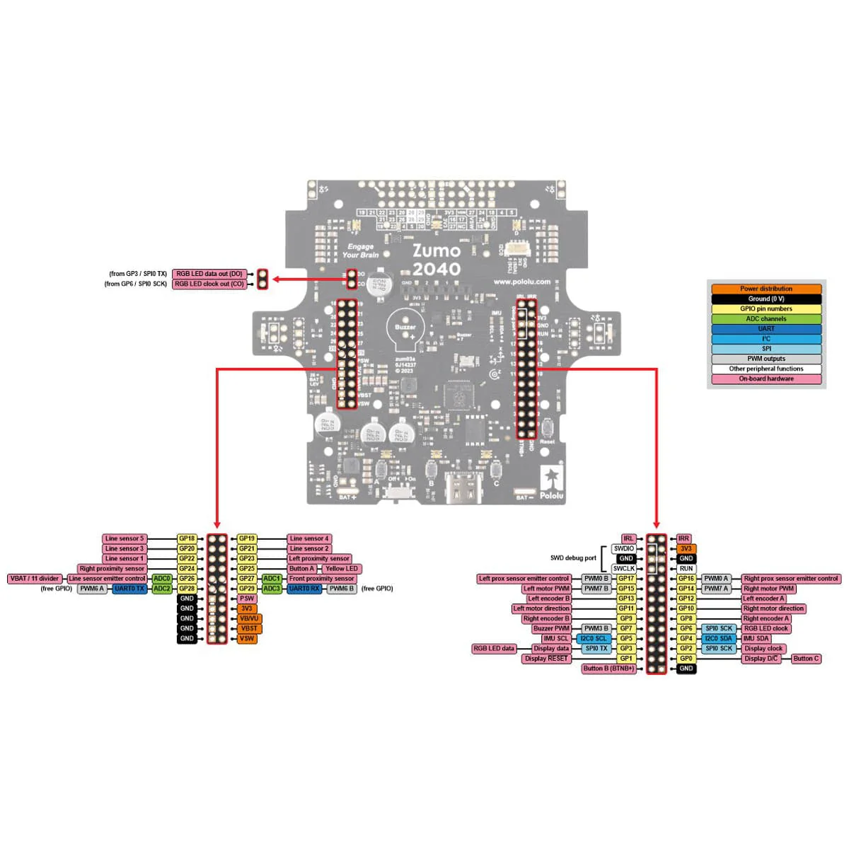 Zumo 2040 Robot (Assembled with 75:1 HP Motors) - Image 10